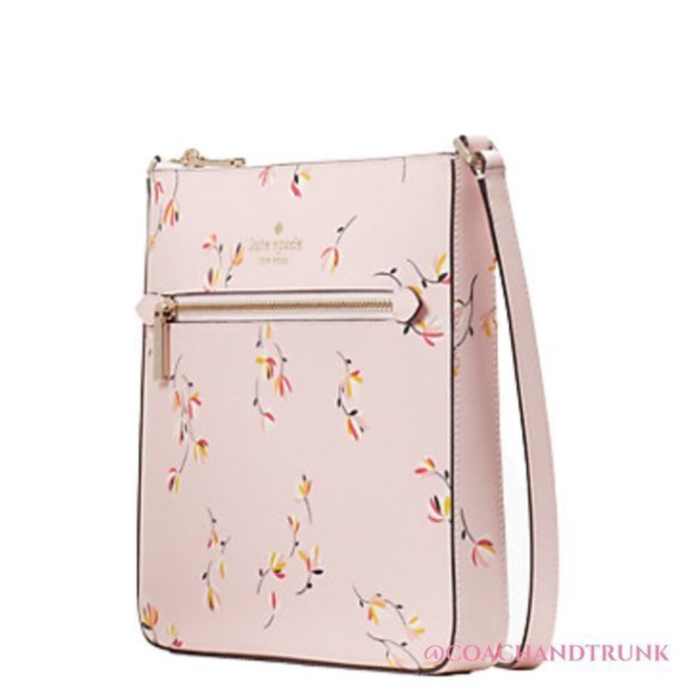 kate spade Sadie North South Crossbody Bag Pink Multi Floral Print with Wallet - Picture 3 of 12